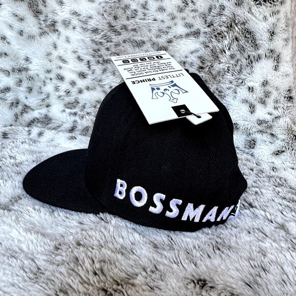 Littlest Prince Bossman Toddler Snapback Hat Black Flat Bill Cap Size Small - Picture 7 of 10